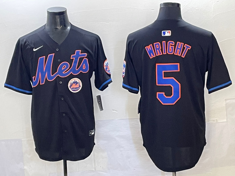 Men 2025 New York Mets #5 Wright blue MLB Nike jersey style 9->new york mets->MLB Jersey